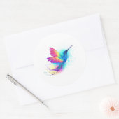 Exotic Rainbow Hummingbird Ronde Sticker (Envelop)