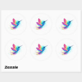 Exotic Rainbow Hummingbird Ronde Sticker (Vel)