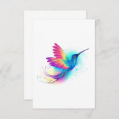 Exotic Rainbow Hummingbird RSVP Kaartje (Voorkant / Achterkant)