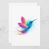 Exotic Rainbow Hummingbird Save The Date (Voorkant / Achterkant)