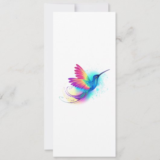 Exotic Rainbow Hummingbird Save The Date (Voorkant)