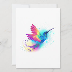 Exotic Rainbow Hummingbird Save The Date