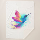 Exotic Rainbow Hummingbird Sherpa Deken (Voorkant)