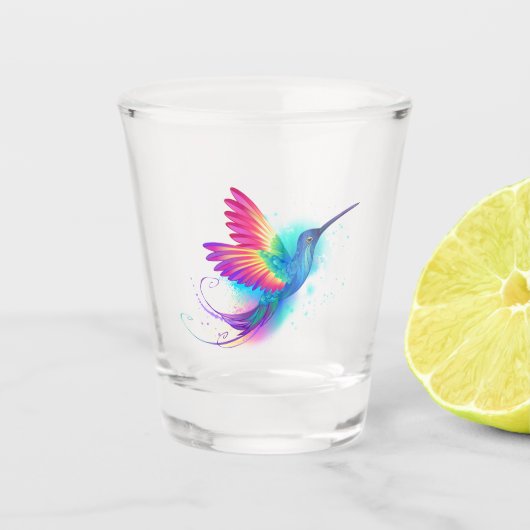Exotic Rainbow Hummingbird Shot Glas (Voorkant)