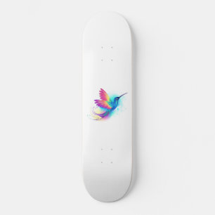 Exotic Rainbow Hummingbird Skateboard