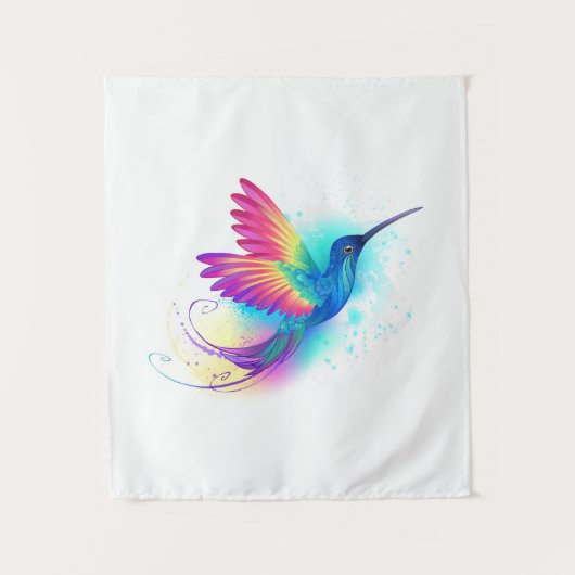 Exotic Rainbow Hummingbird Wandkleed (Voorkant)