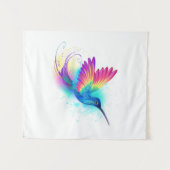 Exotic Rainbow Hummingbird Wandkleed (Voorkant (horizontaal))