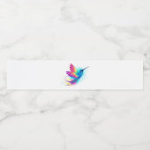 Exotic Rainbow Hummingbird Waterfles Etiket (Enkel label)