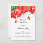 Exotic Red Hibiscus Flower Art Vrijgezellenfeest Kaart (Voorkant)