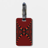 Exotic Red Lace Fractals Custom Luggage iD Labels (Achterkant verticaal)