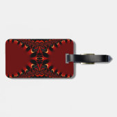 Exotic Red Lace Fractals Custom Luggage iD Labels (Achterkant horizontaal)