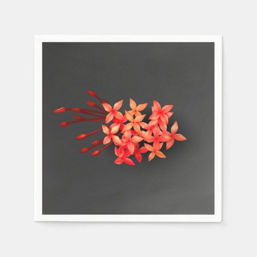 Exotic Red West Indian Jasmine Servet (Voorkant)