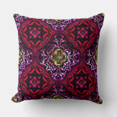 Exotic Rich Red Pattern Sierkussen (Voorkant)