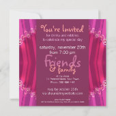 Exotic Rose Girls Boudoir Party Invitation (Dos)