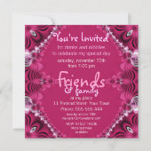 Exotic Rose Girls Invitations spéciales de fête (Dos)
