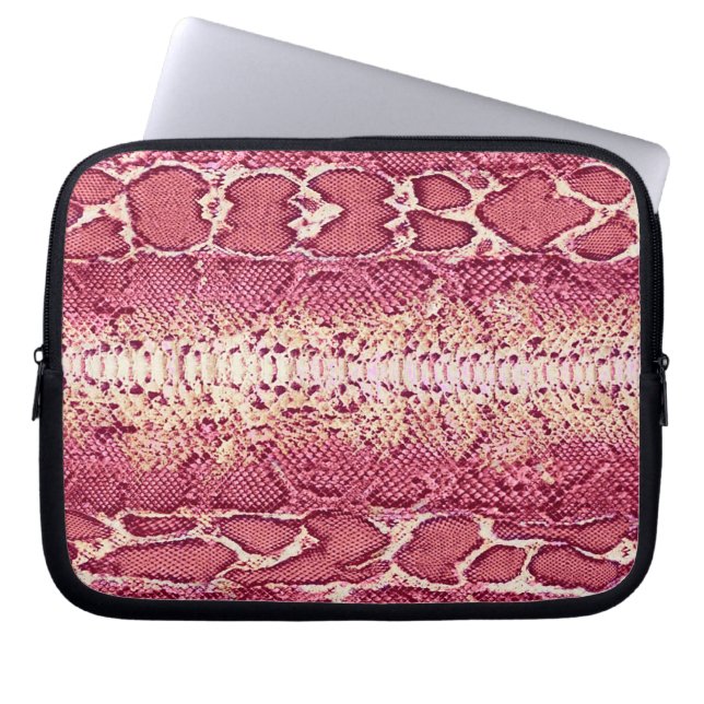 Exotic roze slang Skin #3 Laptop Sleeve (Voorkant)
