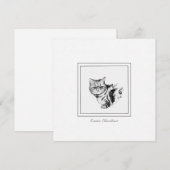 Exotic Shorthair Cat Flat Note-kaart Notitiekaartje (Voorkant / Achterkant)