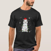 Exotic Shorthair Cat Kerstmis met kerstlampje T-shirt (Voorkant)