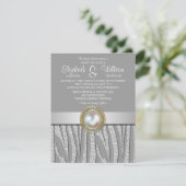 Exotic Silver Zebra Pattern Weddenschap Kaart (Staand voorkant)