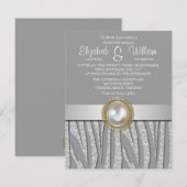 Exotic Silver Zebra Pattern Weddenschap Kaart (Voorkant / Achterkant)