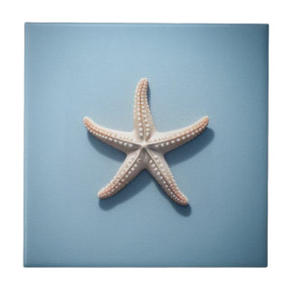 Exotic Starfish with Blue Blackground Tegeltje