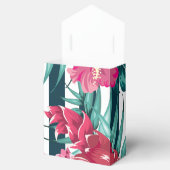 Exotic Summer Floral monogram gestript Bedankdoosjes (Geopend)