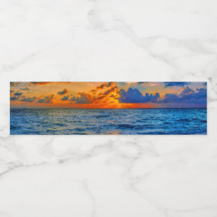 Exotic Sunset Beach Zee Waterfles Etiket