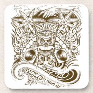 Exotic Tiki Island Podcast Drink Coasters Bier Onderzetter