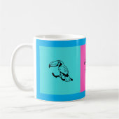 Exotic Toucan Illustration Multi-Color Coffee Mug (Gauche)