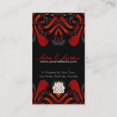 Exotic Tribal Goddess Red+Black Visitekaartje (Achterkant)