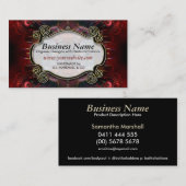 Exotic Tribal Red Artistry Visitekaartjes (Voorkant / Achterkant)