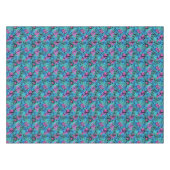 Exotic Tropical Floral Flower Pattern Rectangle Tafelkleed (Voorkant (Horizontaal))