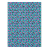 Exotic Tropical Floral Flower Pattern Rectangle Tafelkleed (Voorkant)