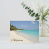 Exotic Tropical Island Maldives Beach Briefkaart (Staand voorkant)