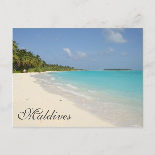 Exotic Tropical Island Maldives Beach Briefkaart (Voorkant)