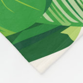 Exotic tropical natural green leaves composition o fleece deken (Hoek)