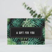 Exotic Tropical Palm Leaves Cadeaubon (Staand voorkant)