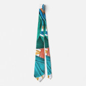 Exotic Tropical Palm Pattern Stropdas (Voorkant)