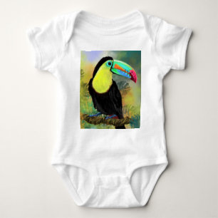 Exotic Tropical Toco Toucan Bird Baby Bodysuit