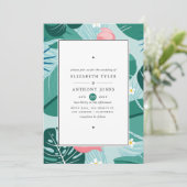 Exotic Tropical Wedding Kaart (Staand voorkant)