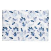 Exotic-White Parrot Blue tone Feathers Repeeert Kussensloop (Achterkant)