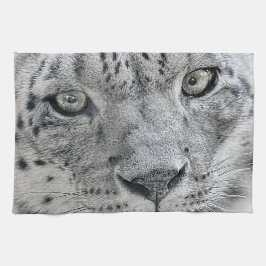 Exotic White Snow Leopard Theedoek (Horizontaal)