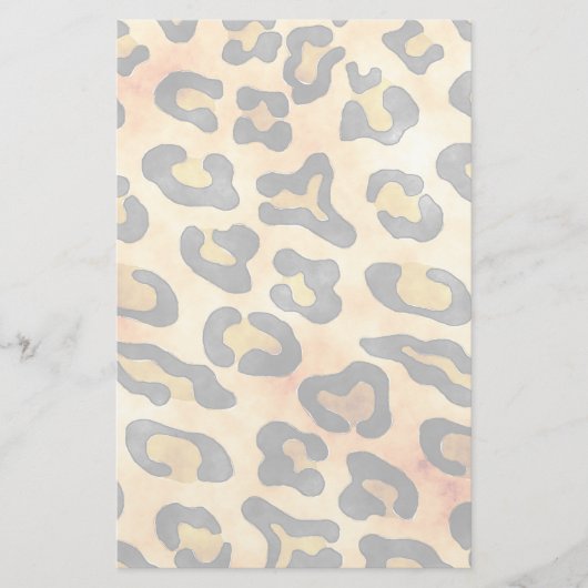 Exotic Wild Animal Leopard Skin Print Briefpapier (Voorkant)