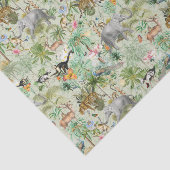 Exotic Wild Animals Oerwoud Fantasy Tissue Papier (Detail)