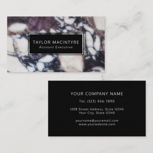 Exotic Wow Factor Marble Pattern Visitekaartje (Voorkant / Achterkant)