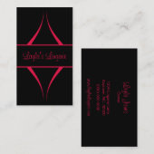 Exotica Curves Visitekaartje, Hot Pink Visitekaartje (Voorkant / Achterkant)