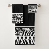 Exotisch Dier Zwart-wit Zebra Print Handdoek (Insitu)