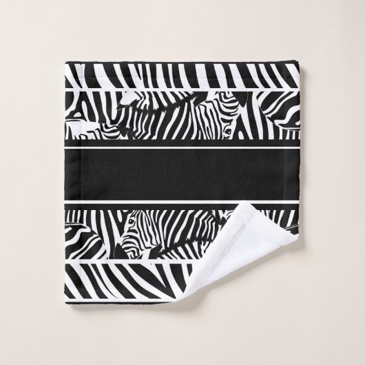 Exotisch Dier Zwart-wit Zebra Print Handdoek (Wasdoekje)