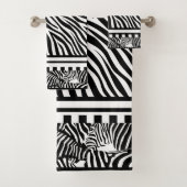 Exotisch Dier Zwart-wit Zebra Print Handdoek (Insitu)