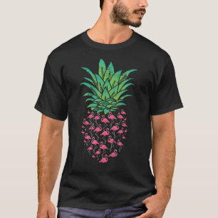 Exotisch Fruit Ananas Tropische Dierenvogel Roze F T-shirt